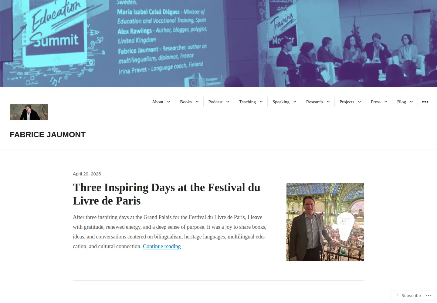 Screenshot of fabricejaumont.net