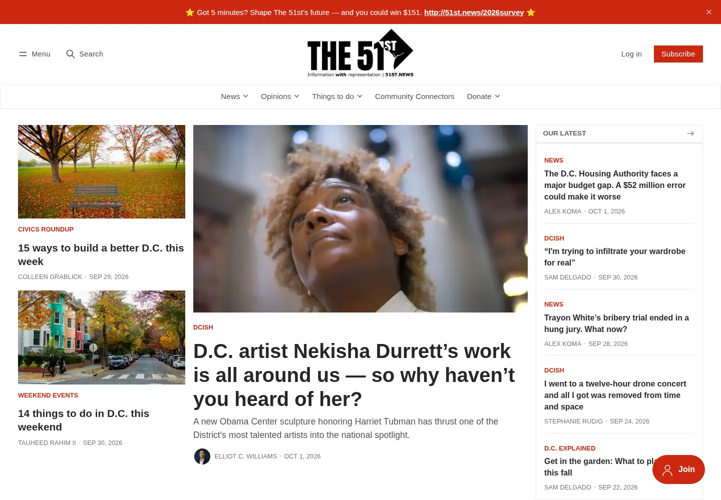 Screenshot of 51st.news