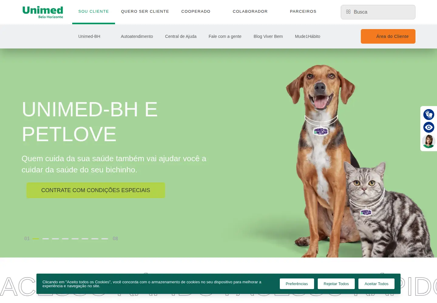 Screenshot of unimedbh.com.br