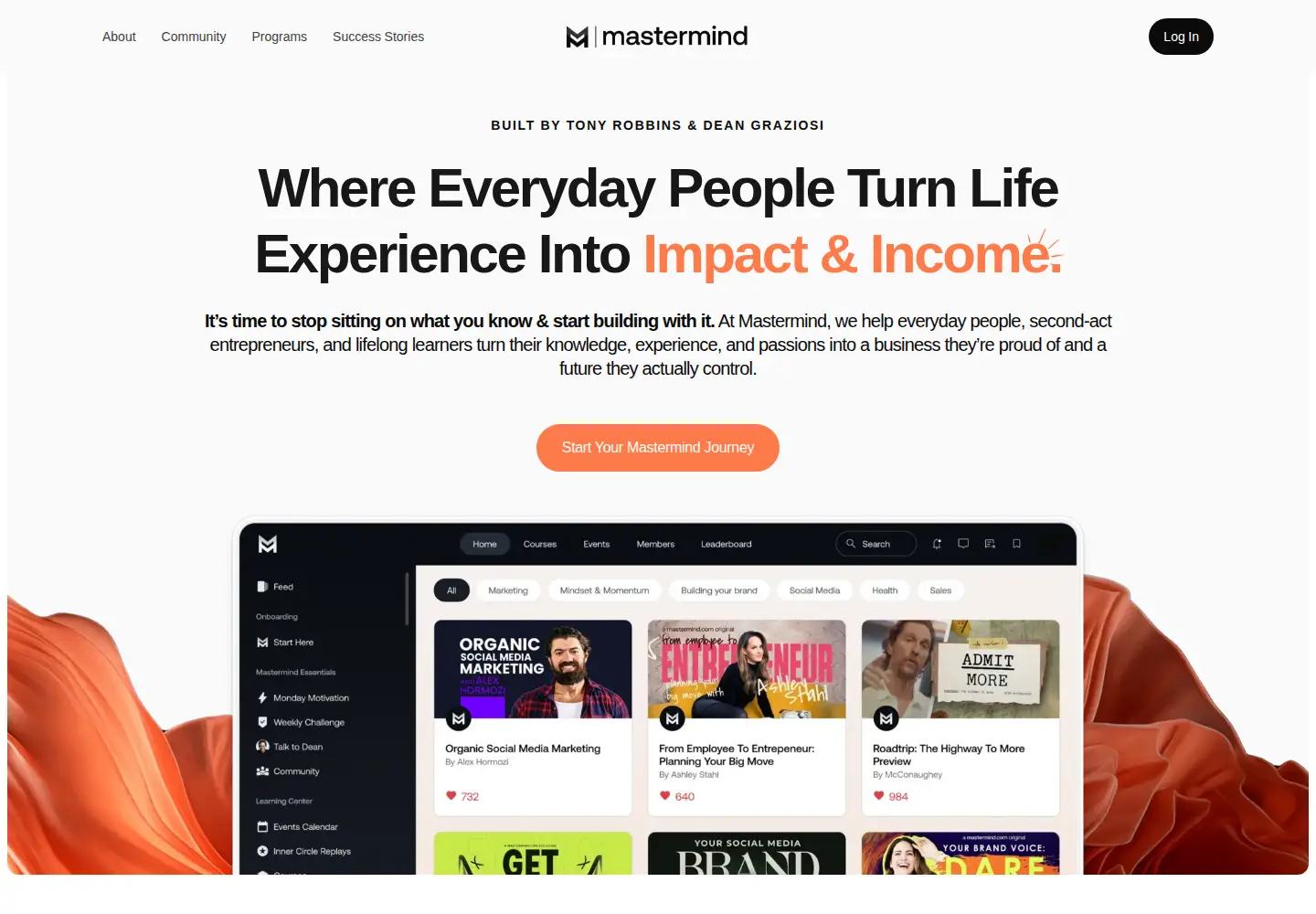 Captured homepage of mastermind.com in the current scan