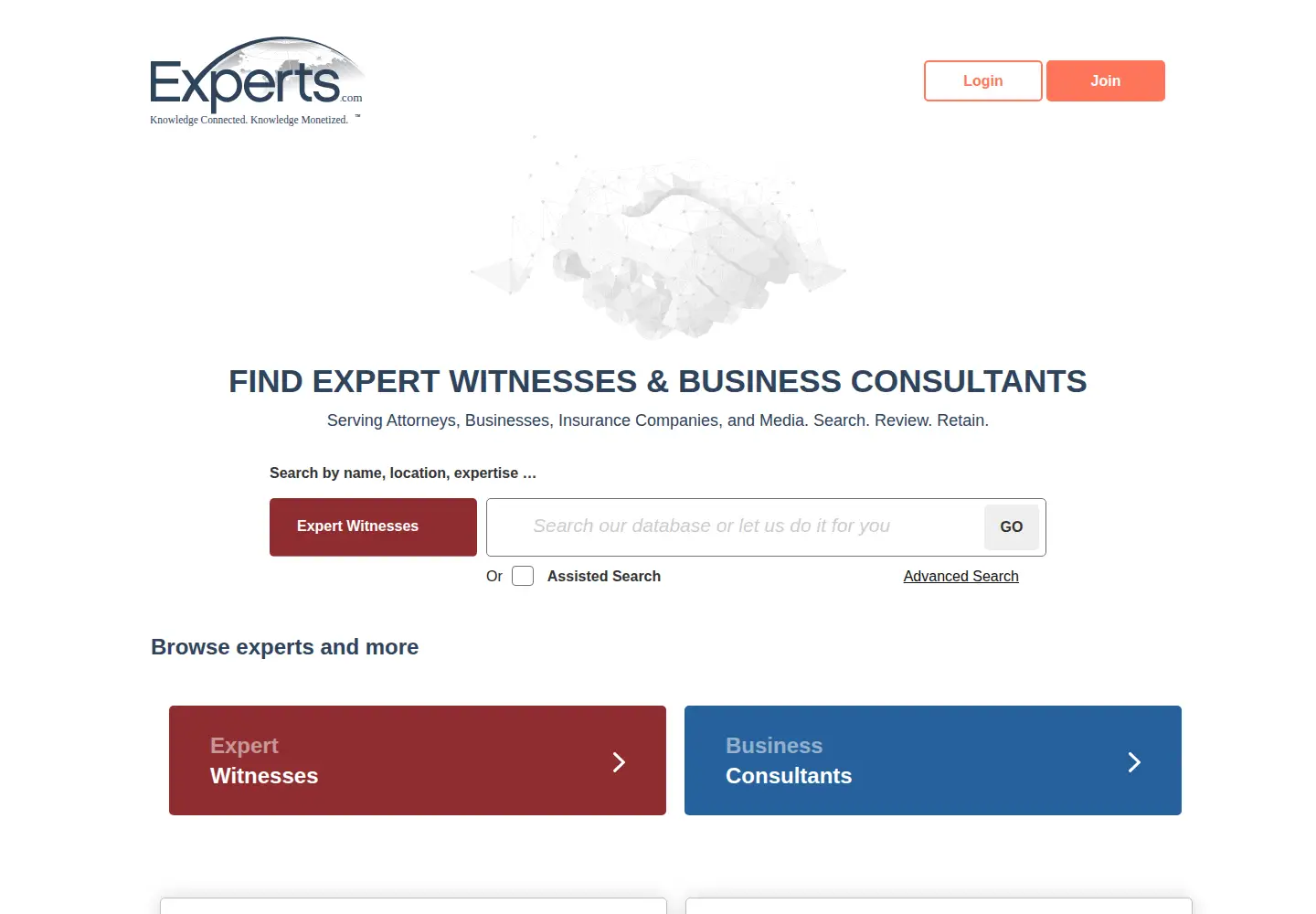 Screenshot of experts.com