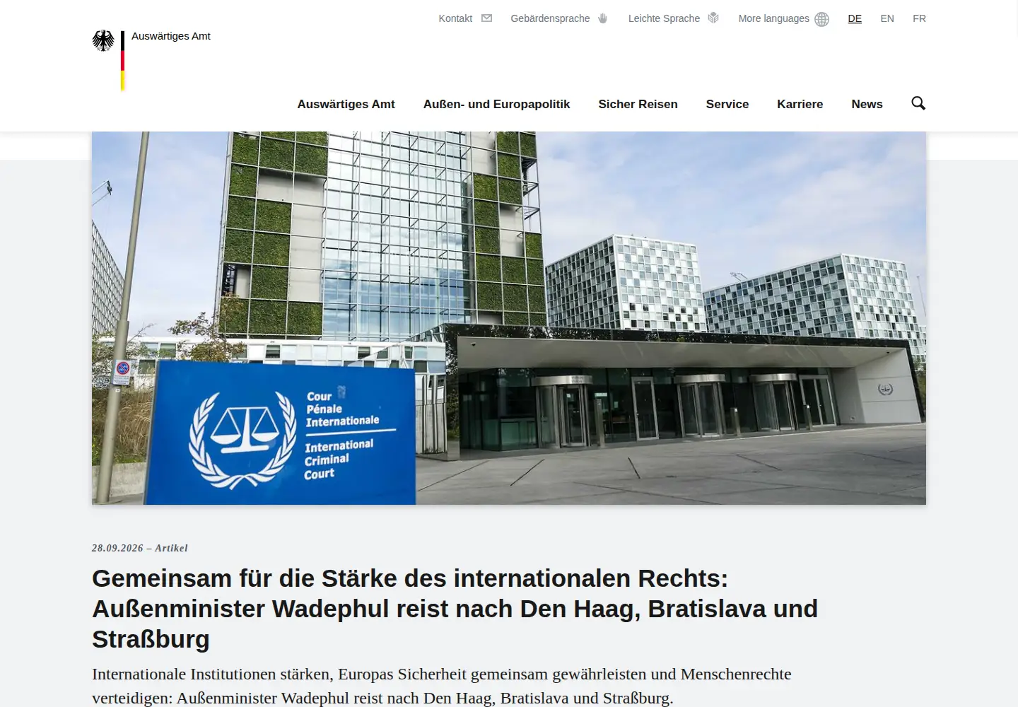 Screenshot of diplo.de