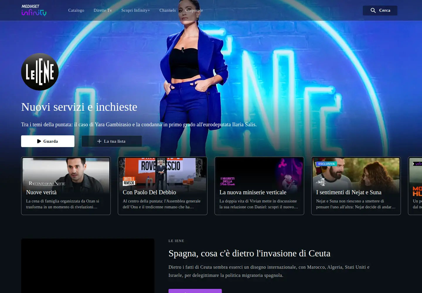 Screenshot of mediaset.it