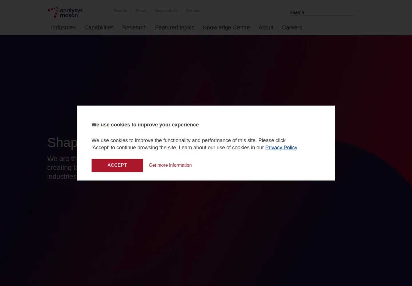 Screenshot of analysysmason.com