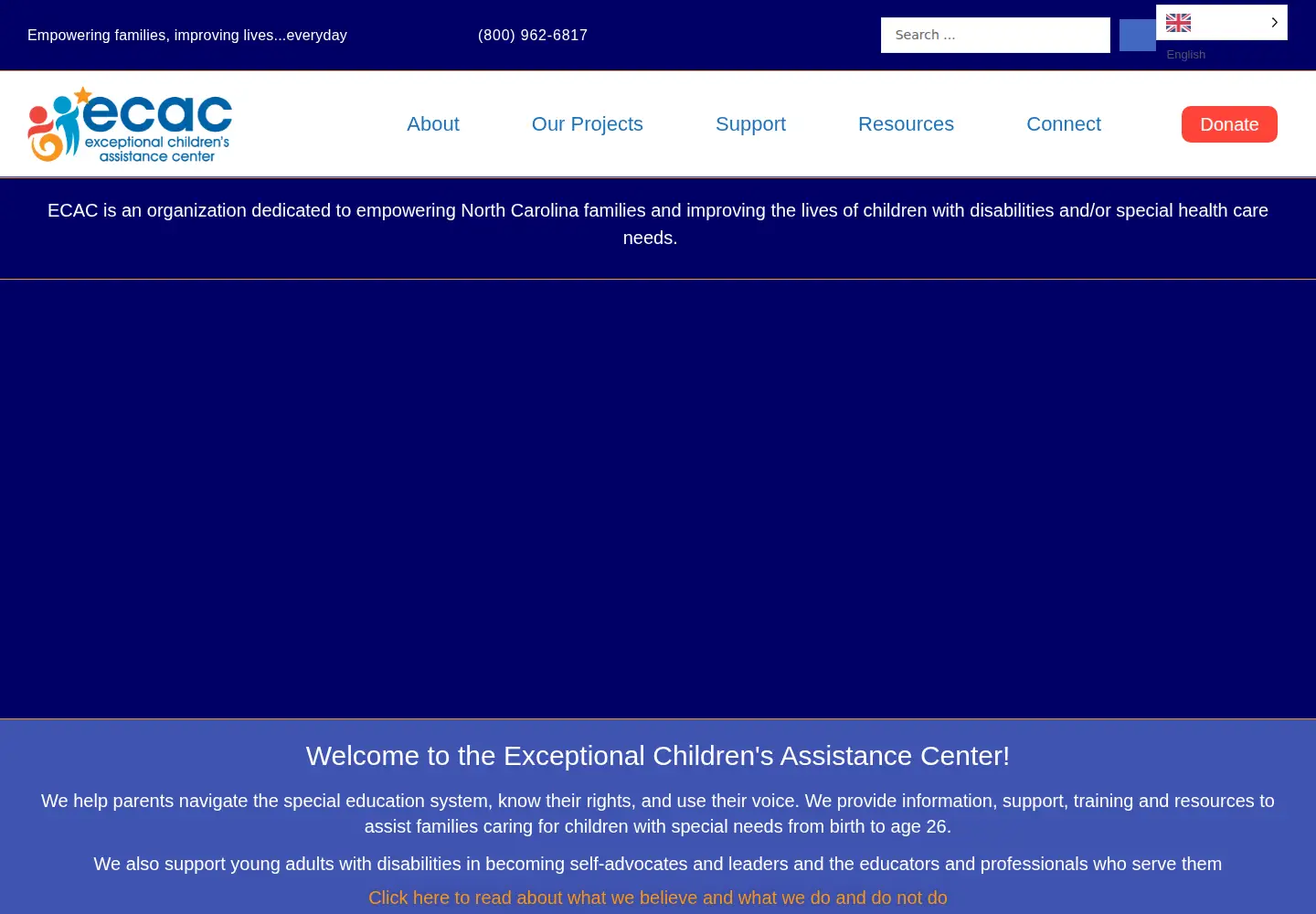 Screenshot of ecac-parentcenter.org