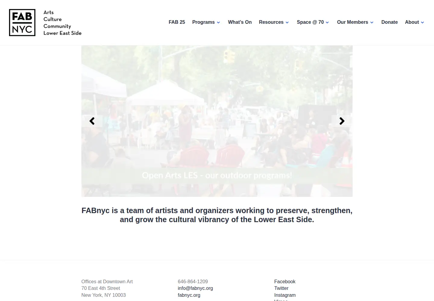 Screenshot of fabnyc.org