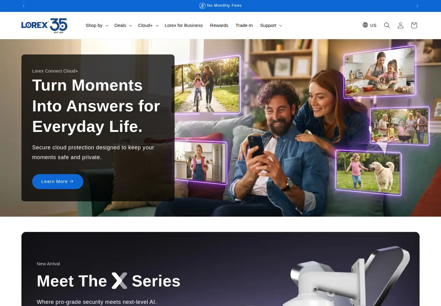 Screenshot of lorex.com