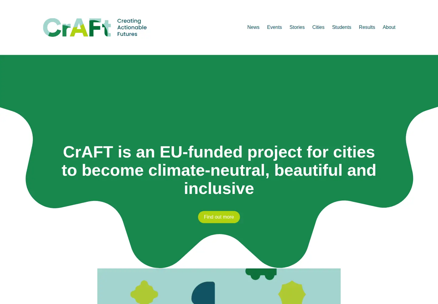 Captured homepage of craft-cities.eu in the current scan