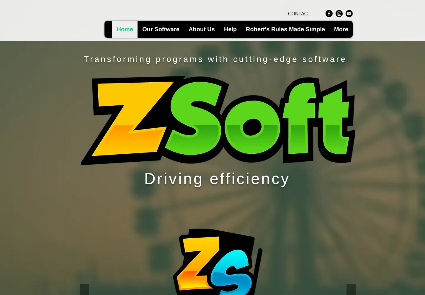 Captured homepage of zsuite.org in the current scan