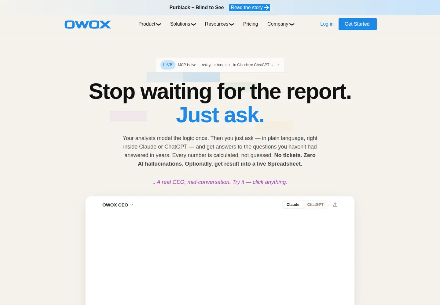 Screenshot of owox.com