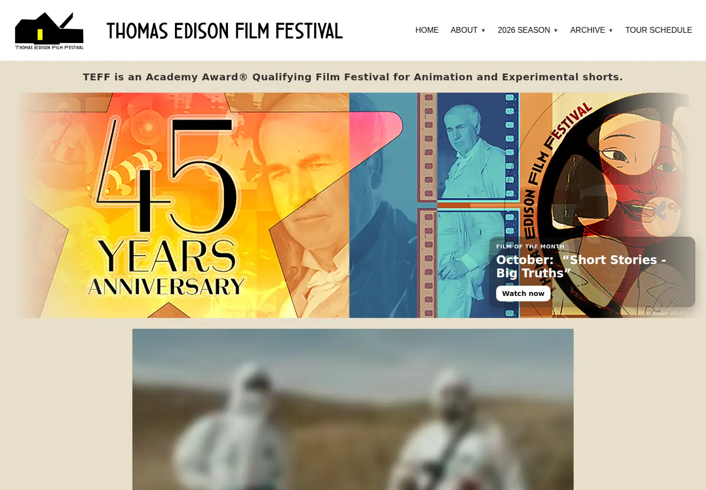 Screenshot of tefilmfest.org
