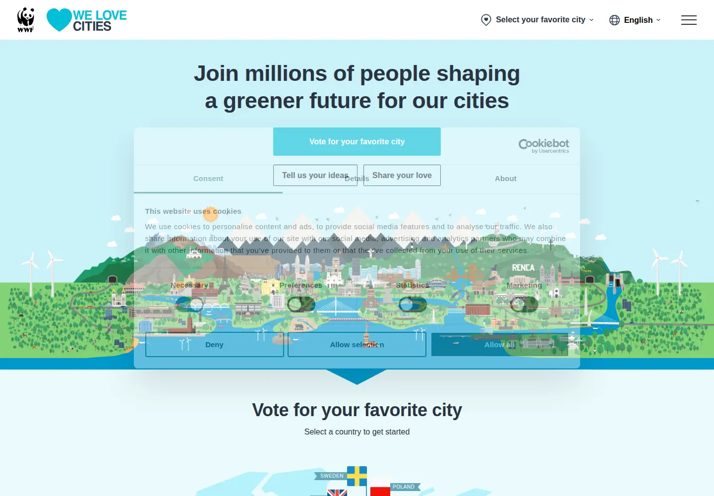 Captured homepage of welovecities.org in the current scan