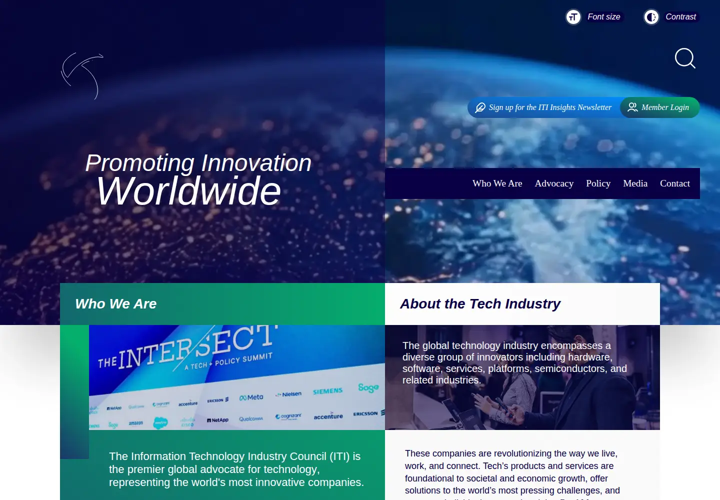 Screenshot of itic.org