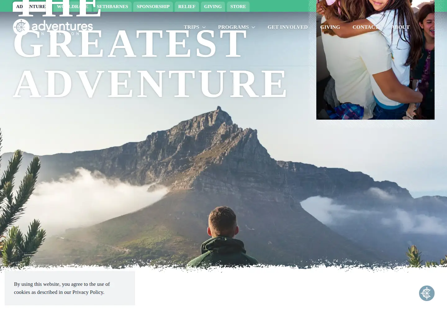 Screenshot of adventures.org