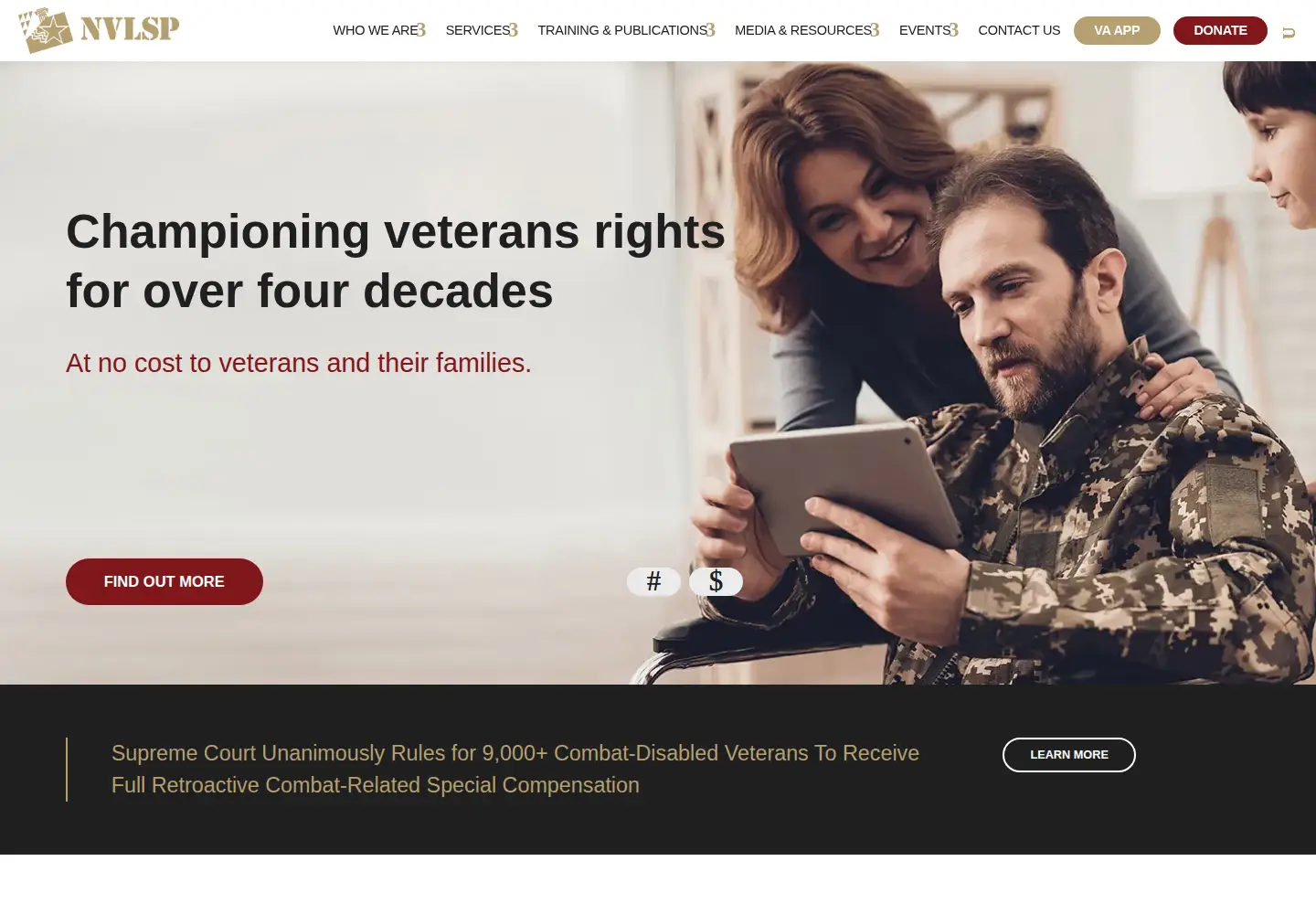 Screenshot of nvlsp.org