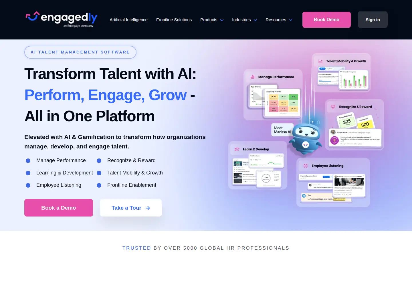 Screenshot of engagedly.com