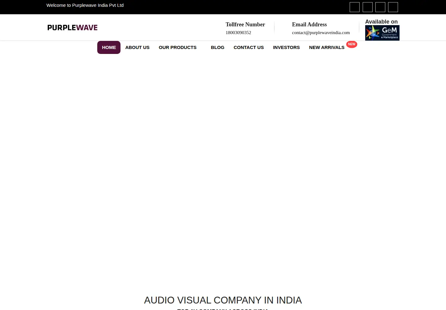 Screenshot of purplewaveindia.com