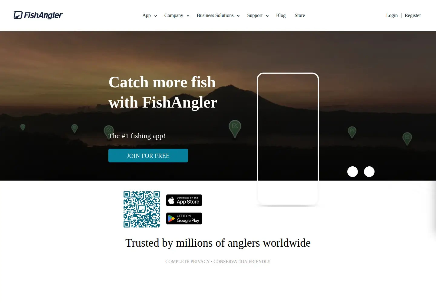 Screenshot of fishangler.com