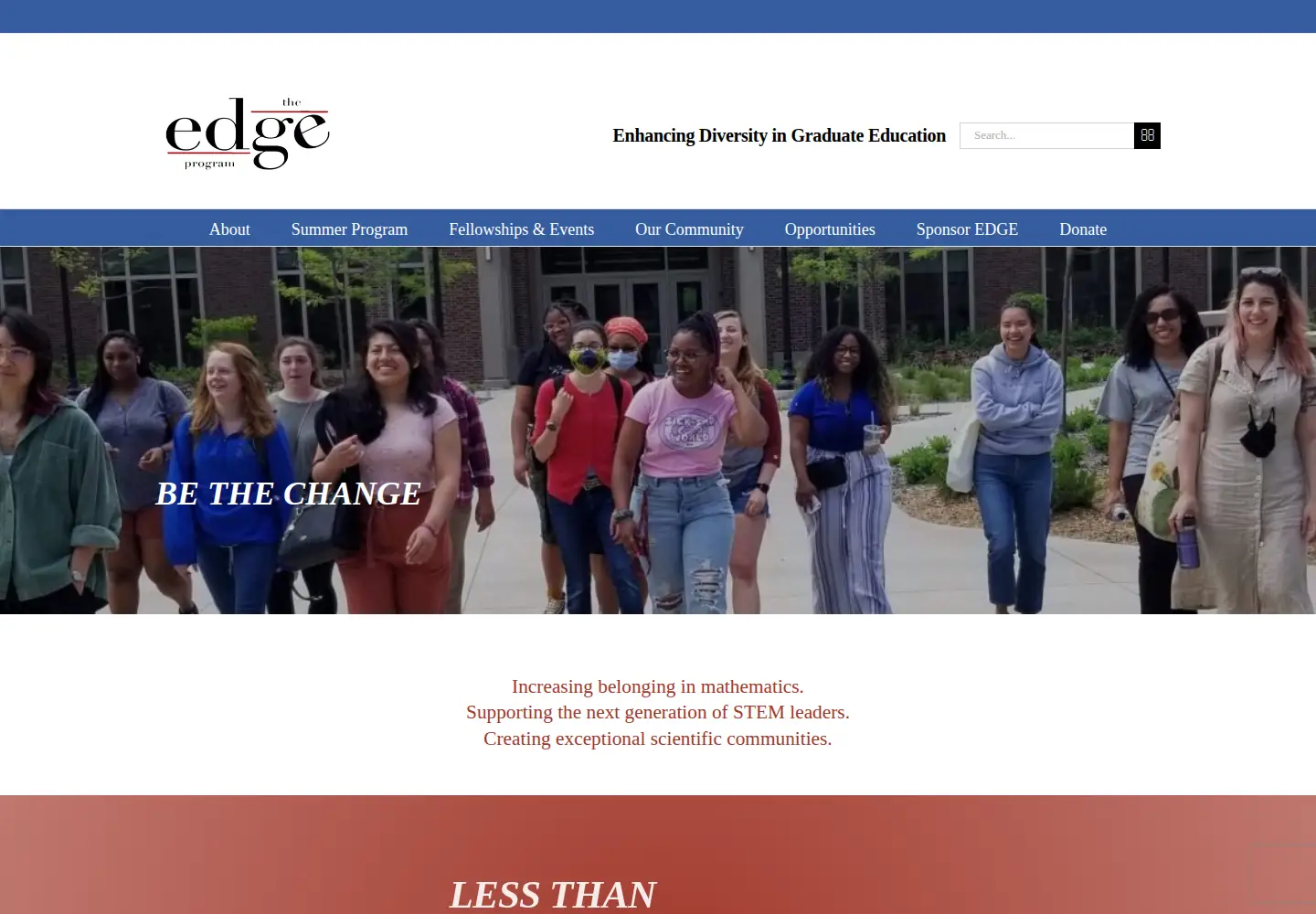 Captured homepage of edgeforwomen.org in the current scan