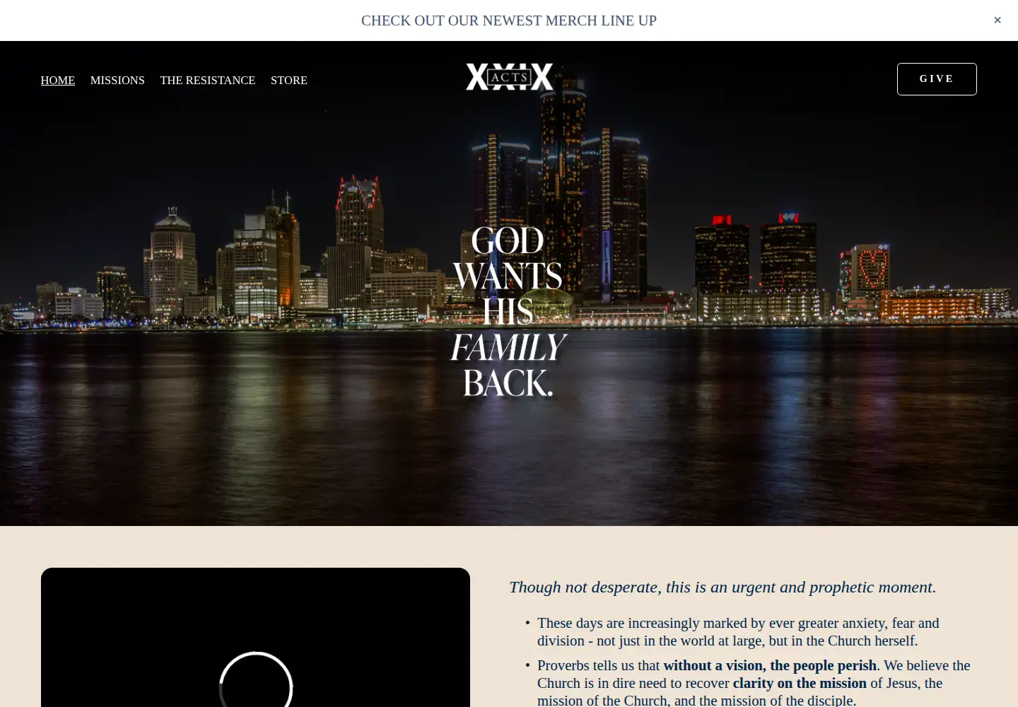 Screenshot of actsxxix.org