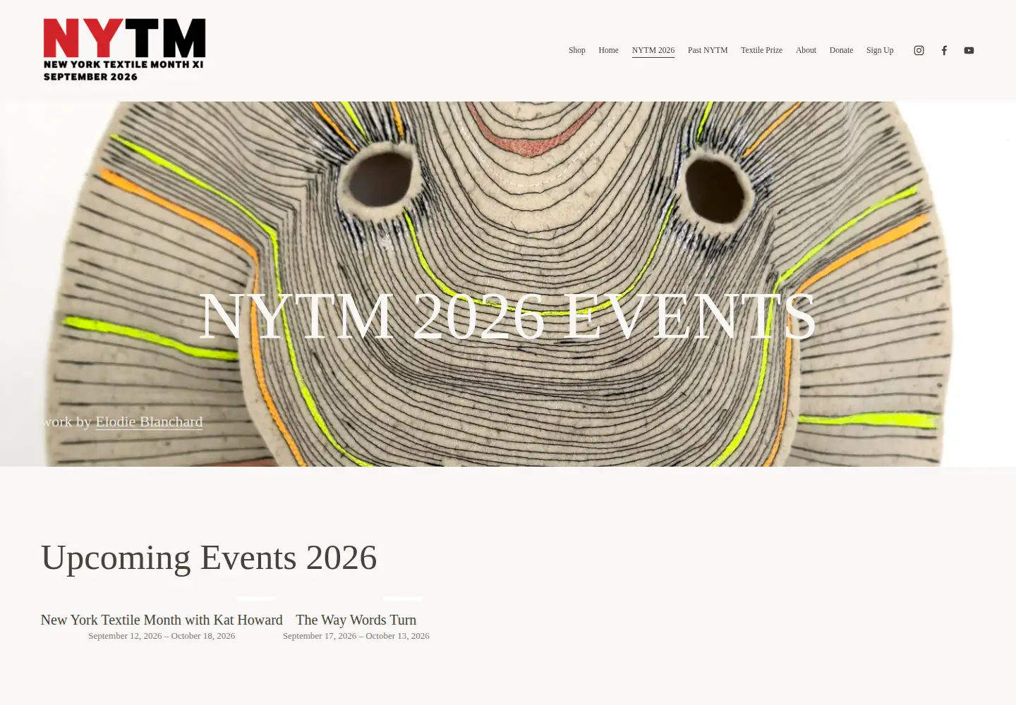 Screenshot of textilemonth.nyc