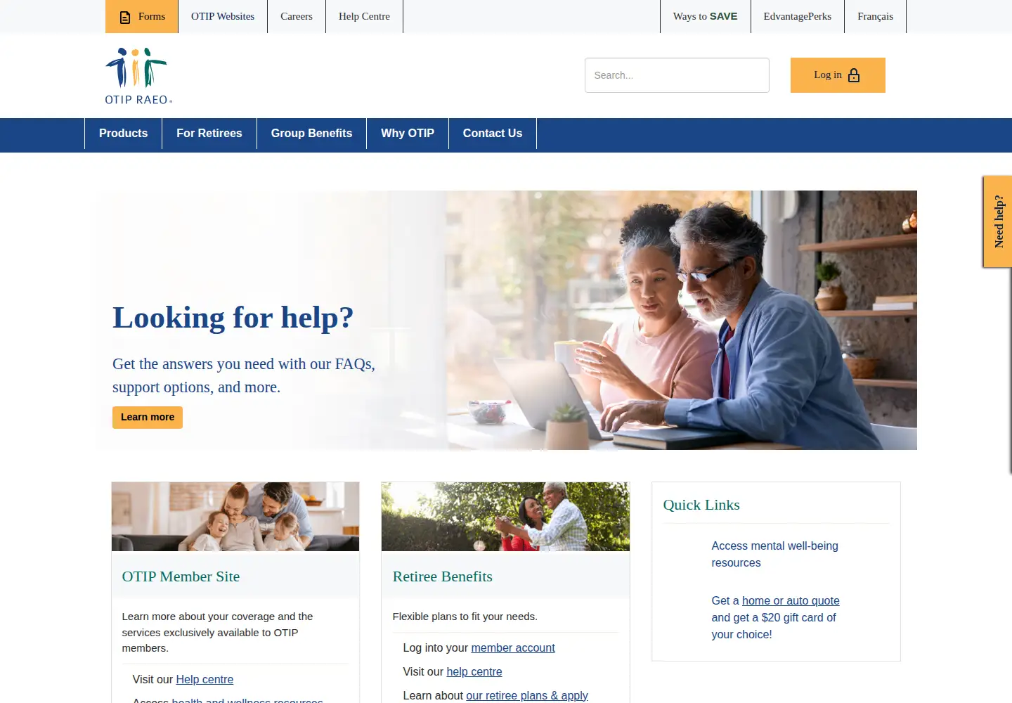 Screenshot of otip.com