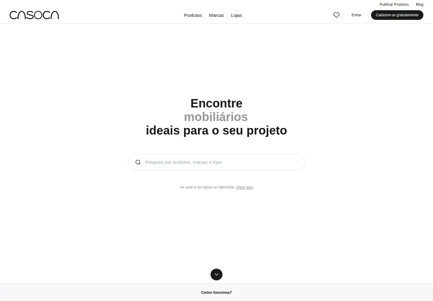 Screenshot of casoca.com.br
