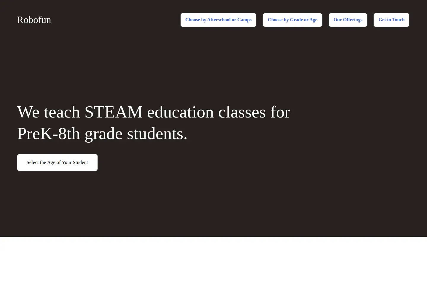 Screenshot of robofun.org
