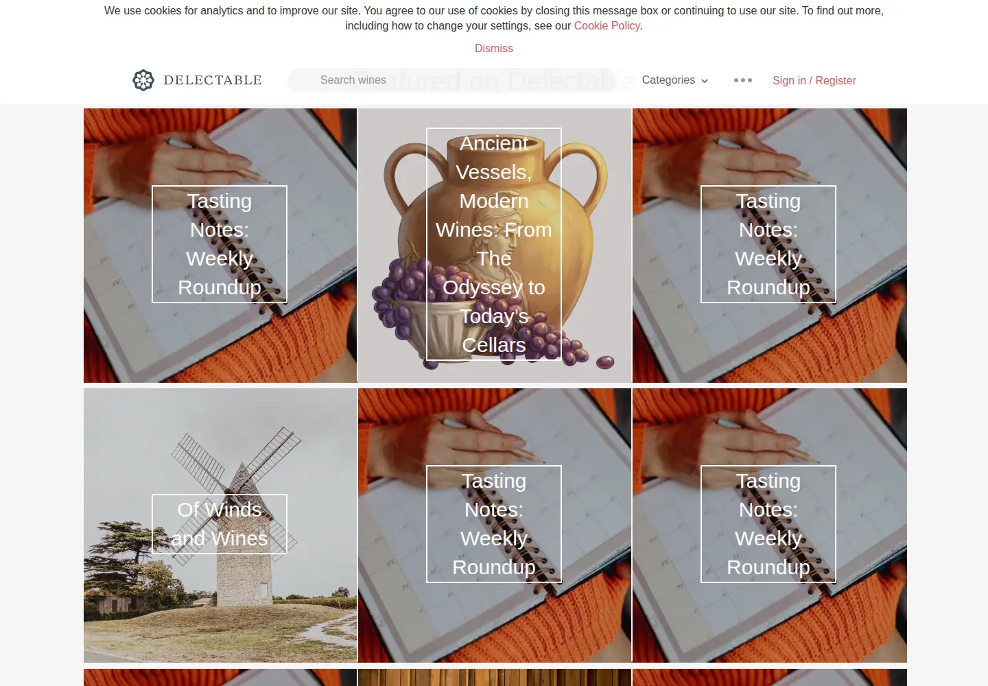 Screenshot of delectable.com