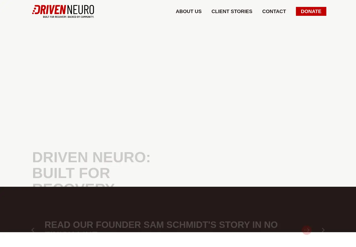 Captured homepage of conquerparalysisnow.org in the current scan