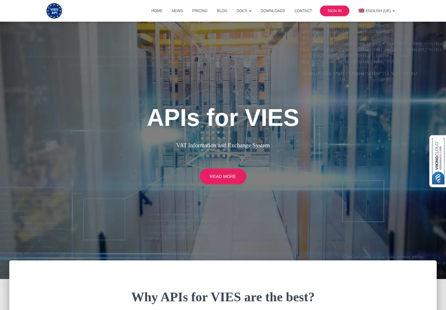 Screenshot of viesapi.eu