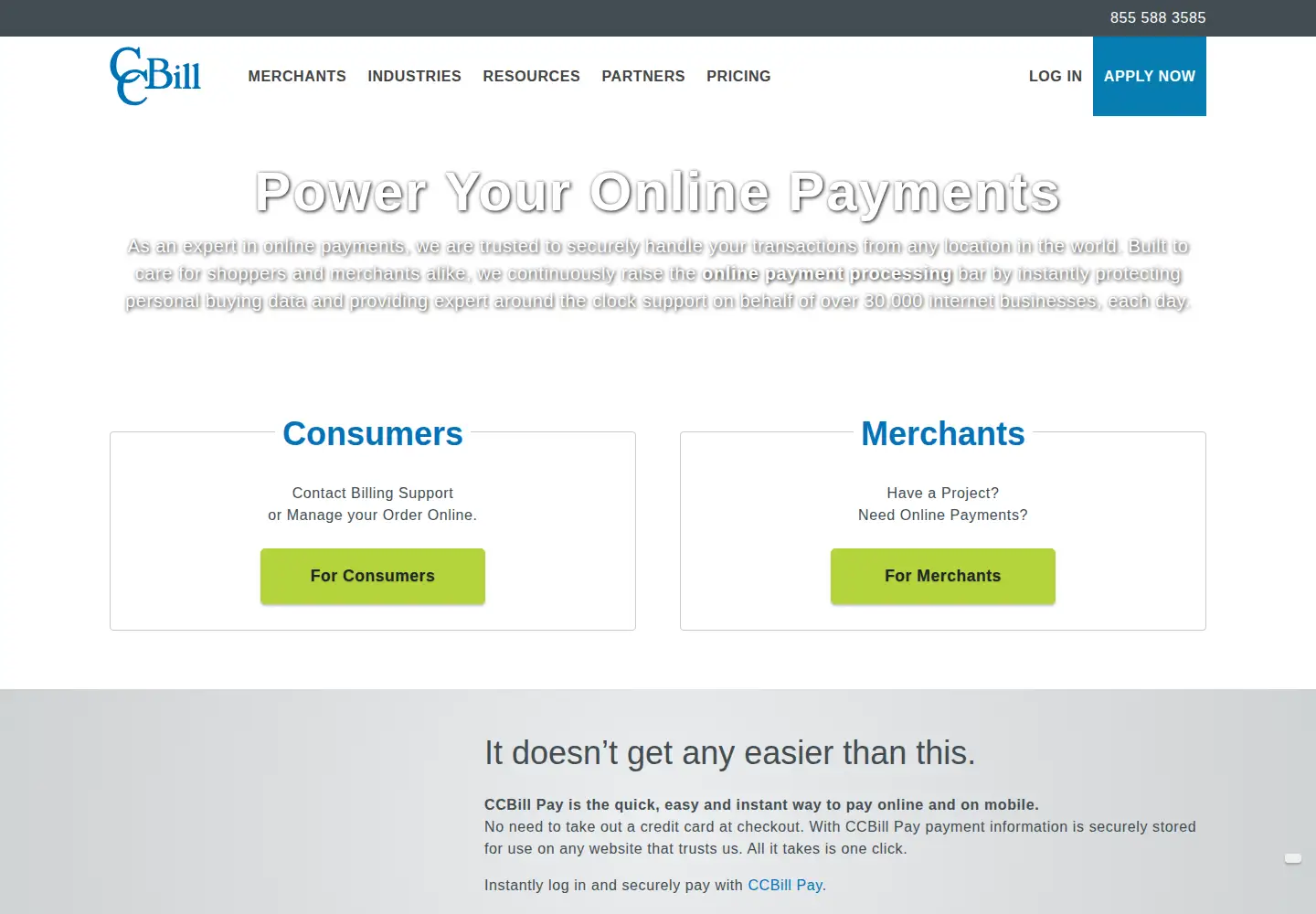 Screenshot of ccbill.com