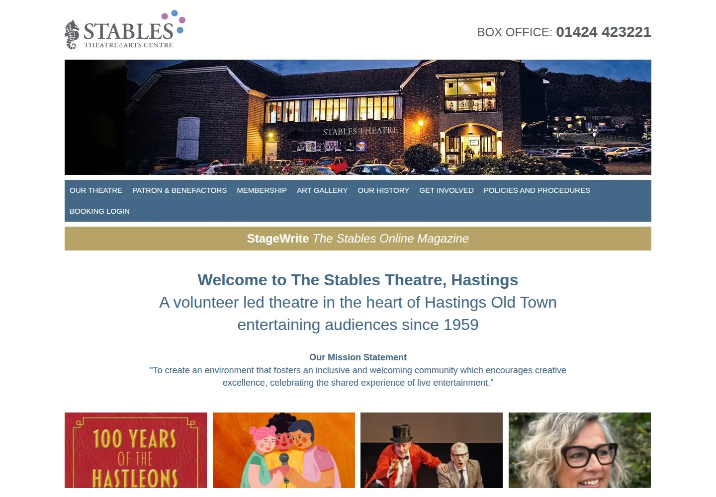 Screenshot of stablestheatre.co.uk