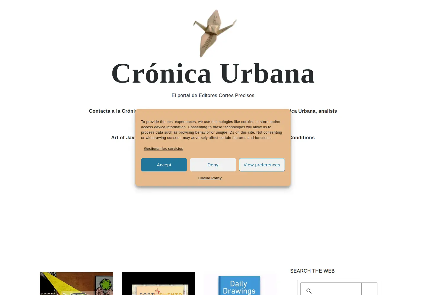 Captured homepage of cronicaurbana.com in the current scan