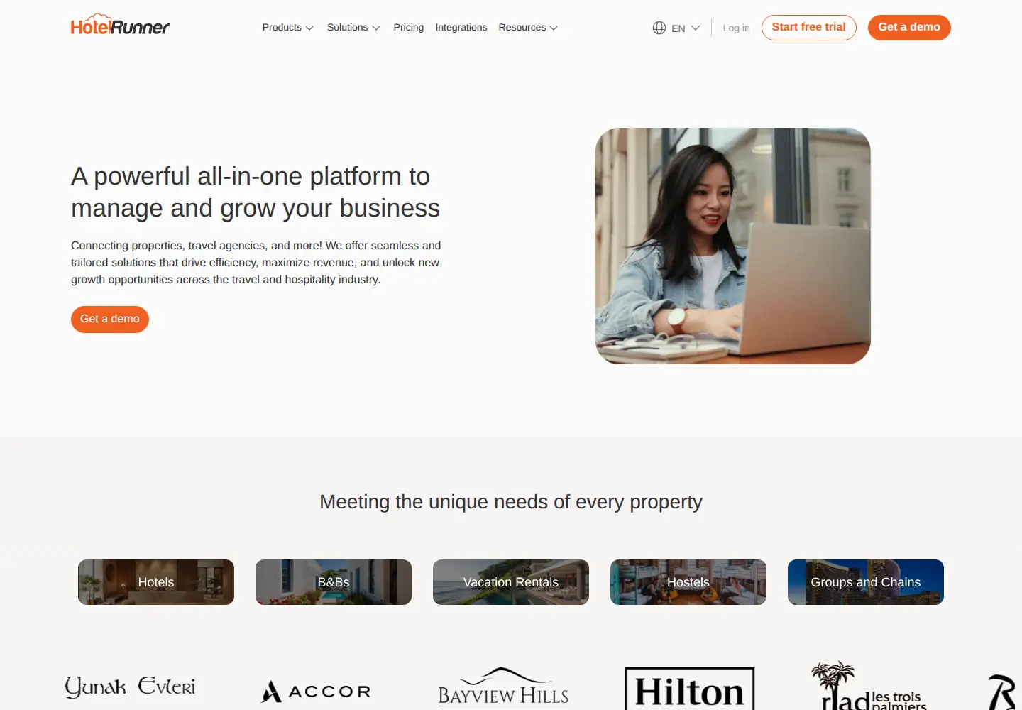 Screenshot of hotelrunner.com