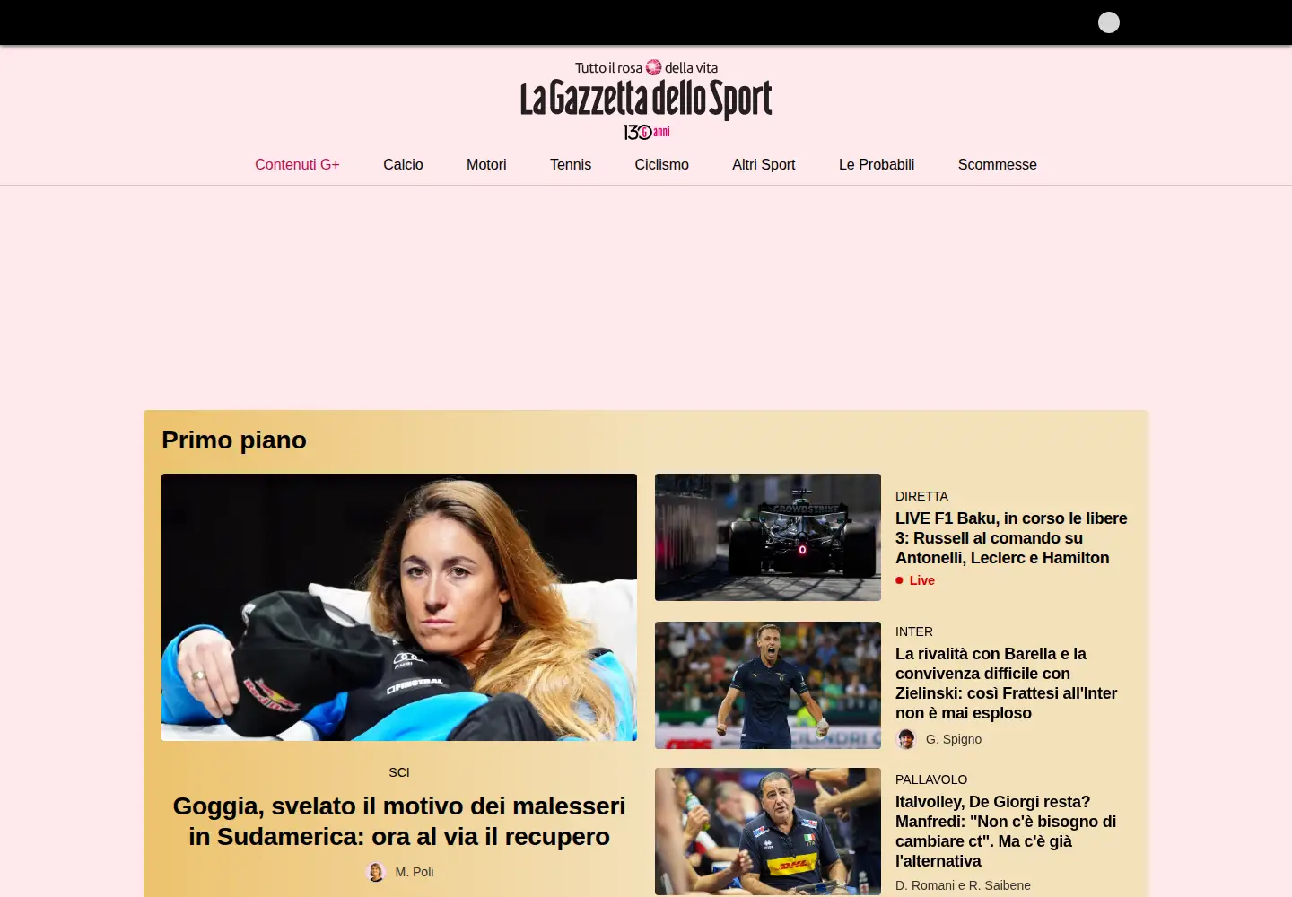 Screenshot of gazzetta.it