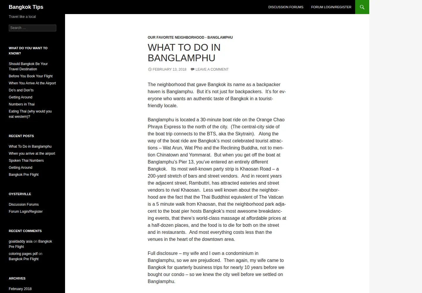 Screenshot of bkk.tips