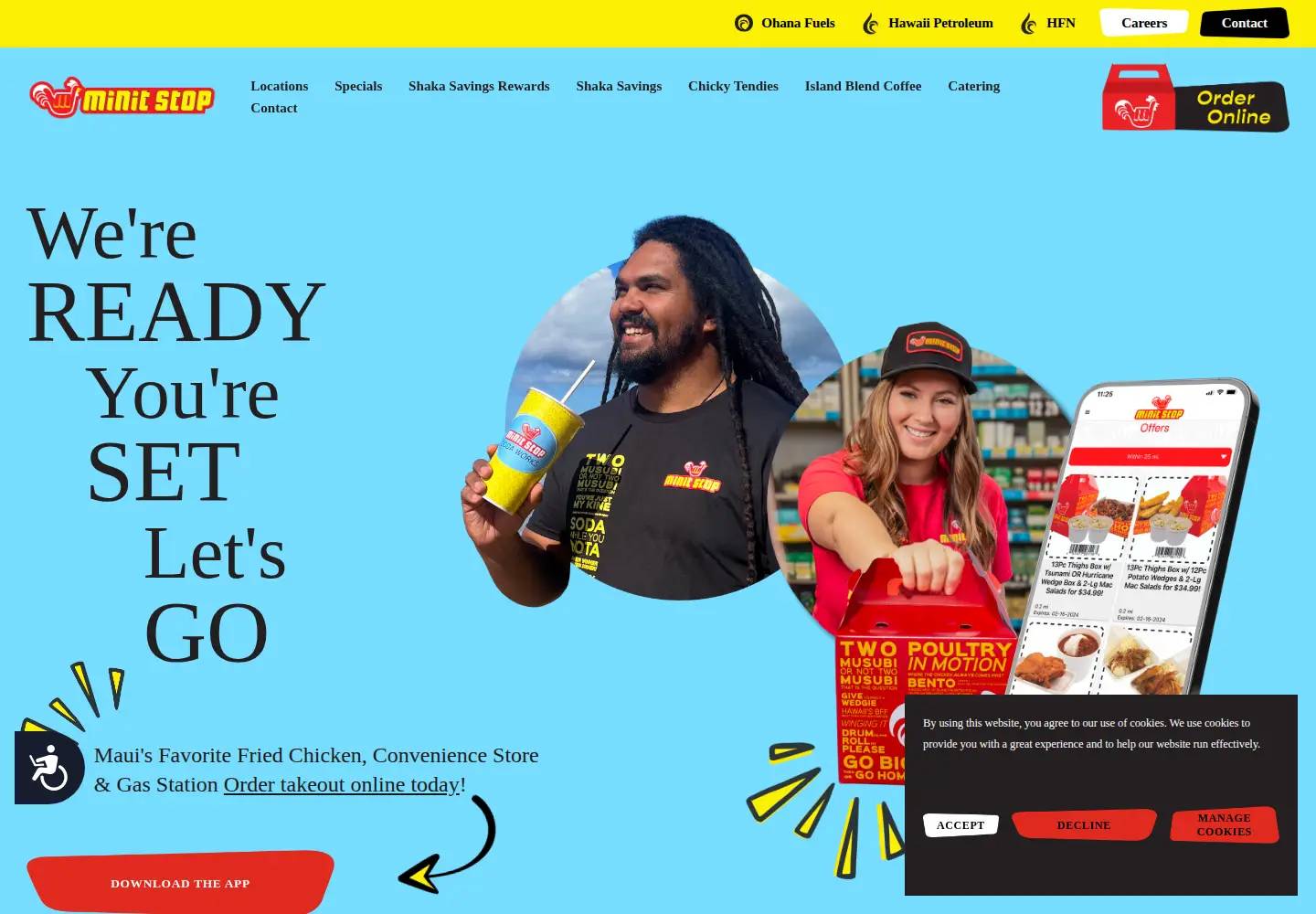 Screenshot of minitstop.com