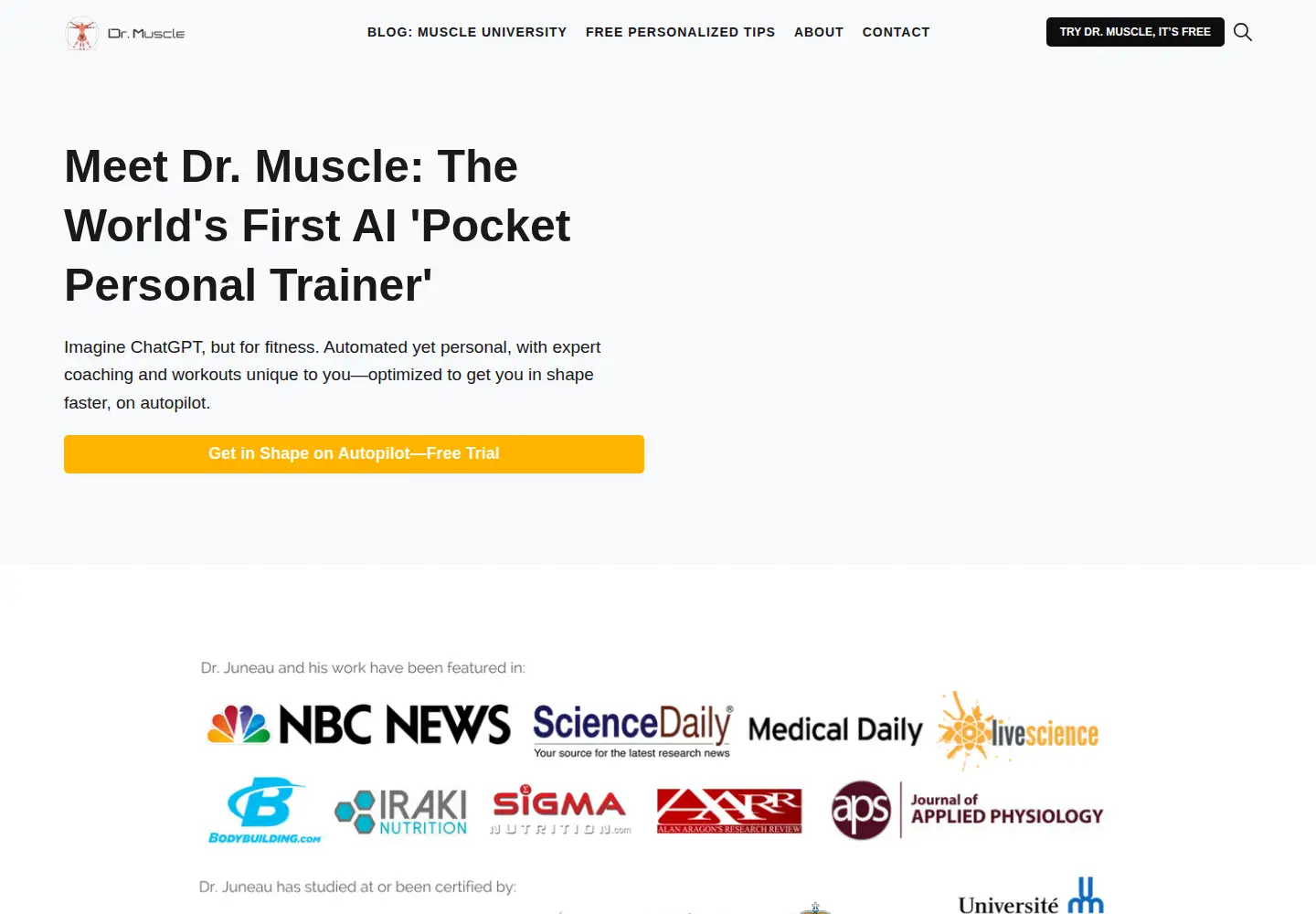 Screenshot of dr-muscle.com