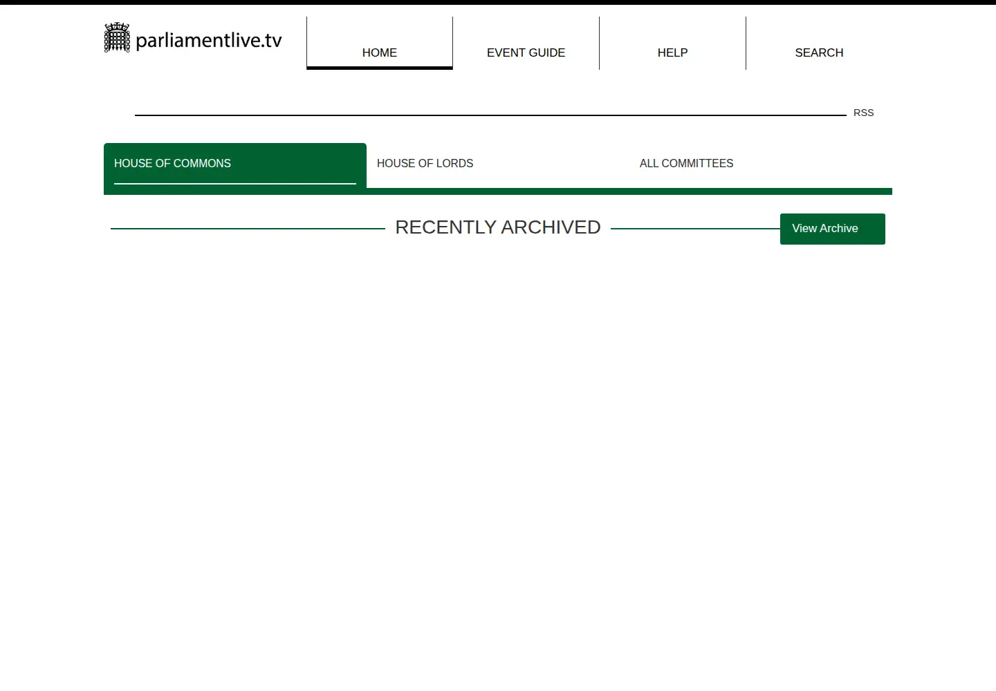 Screenshot of parliamentlive.tv
