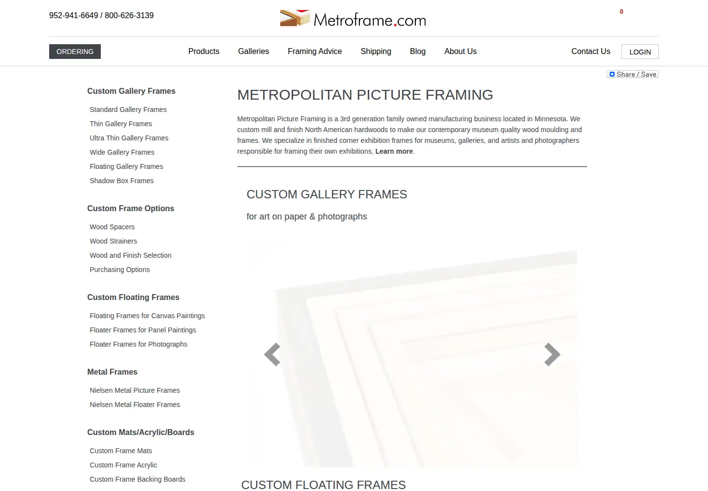 Screenshot of metroframe.com