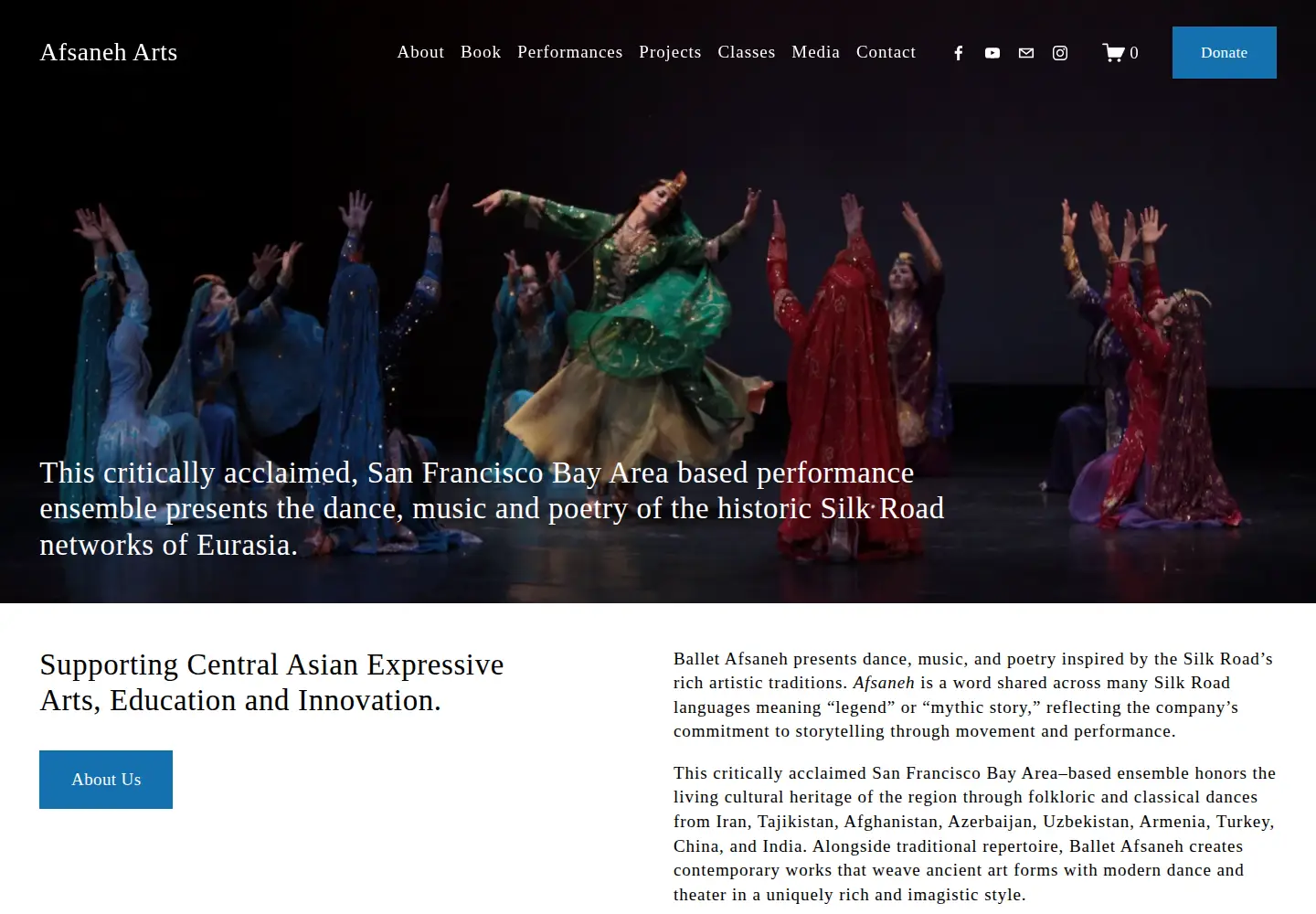 Screenshot of dancesilkroad.org