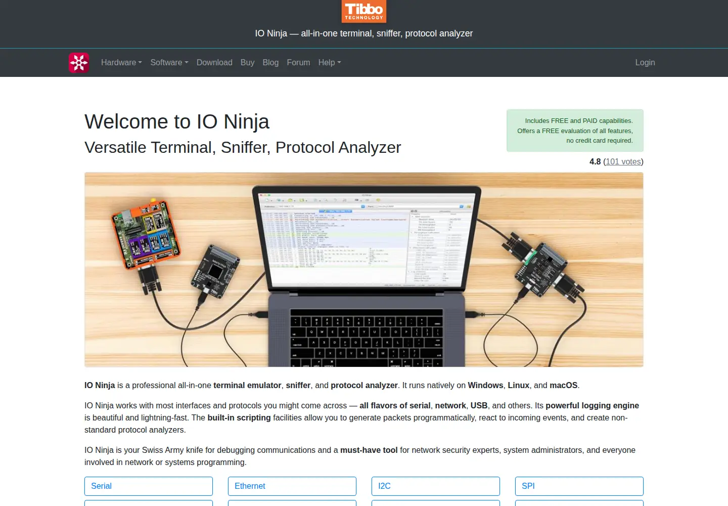 Screenshot of ioninja.com
