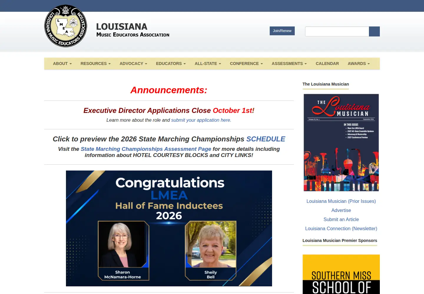 Screenshot of lmeamusic.org