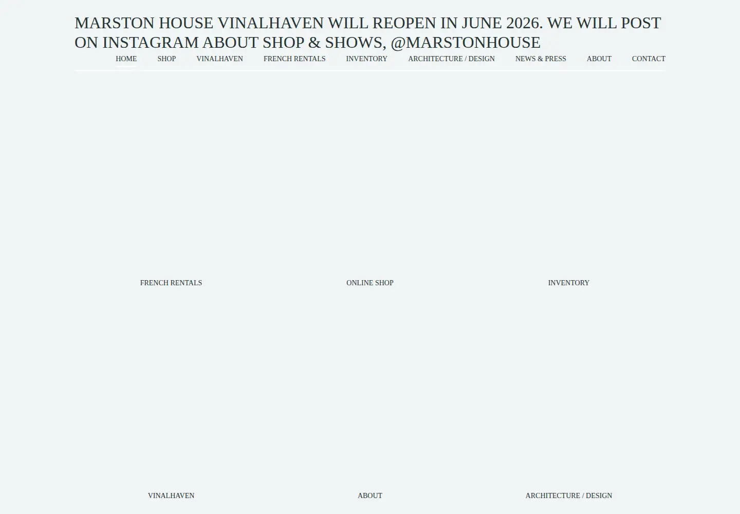 Captured homepage of marstonhouse.com in the current scan