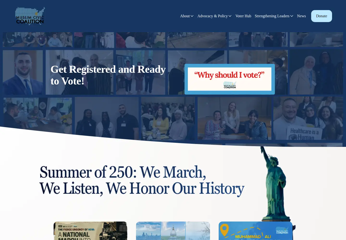 Screenshot of ilmuslimciviccoalition.org