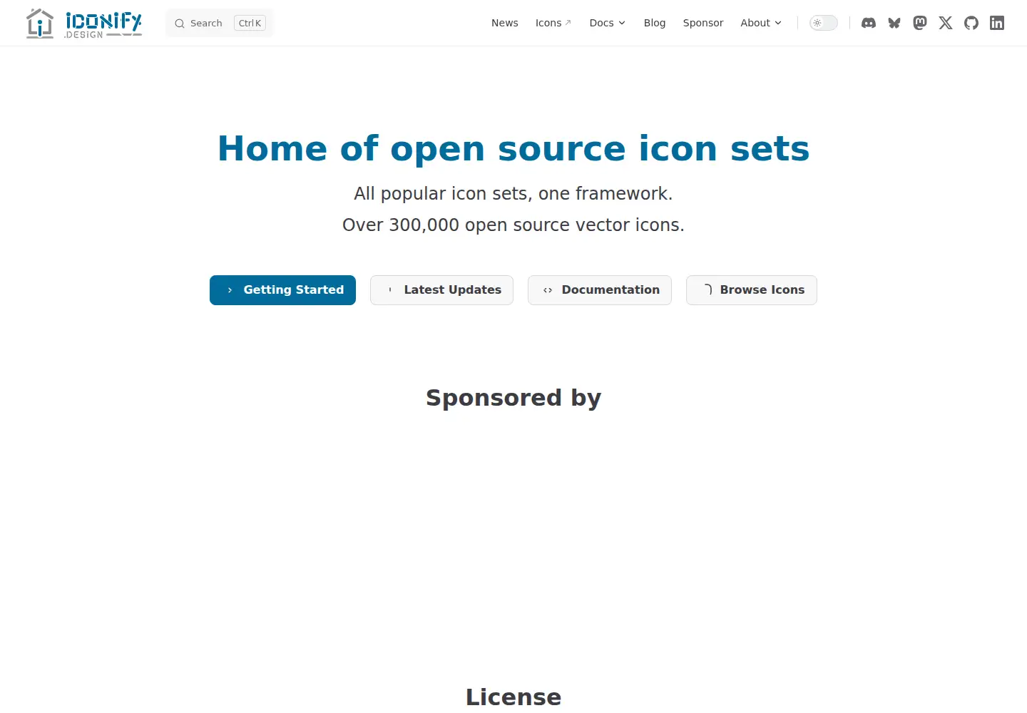 Screenshot of iconify.design