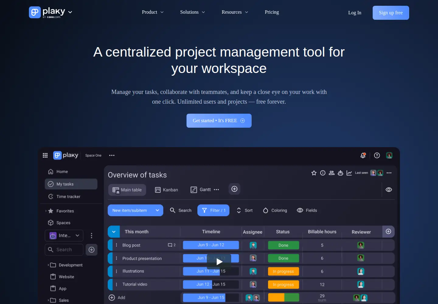 Screenshot of plaky.com
