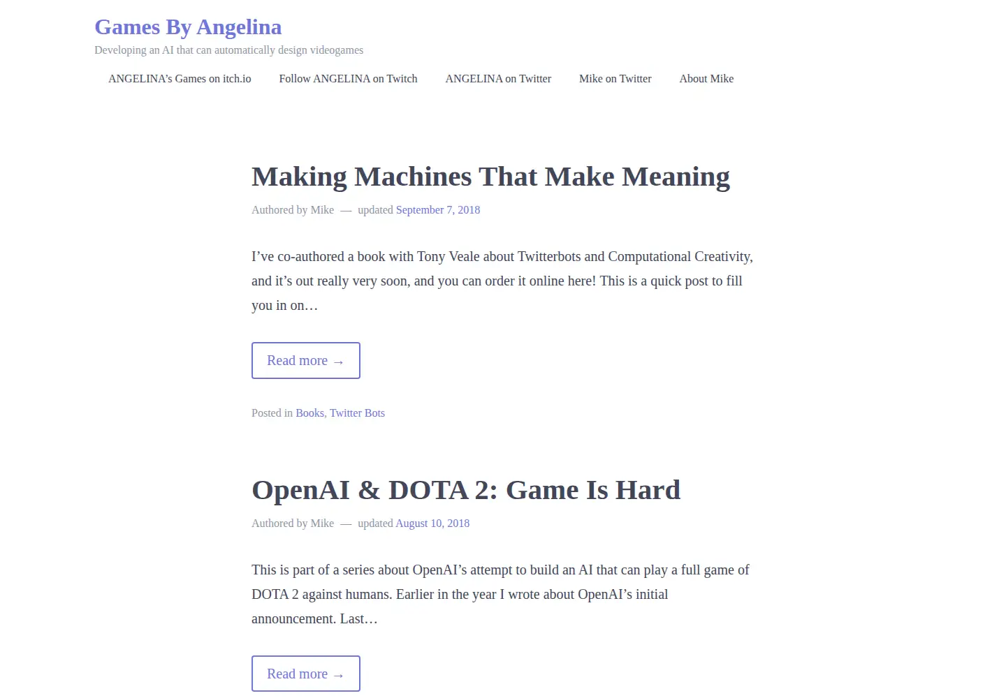 Screenshot of gamesbyangelina.org