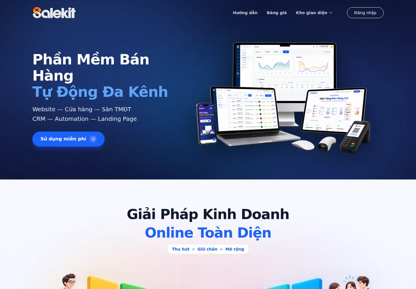 Captured homepage of salekit.com in the current scan